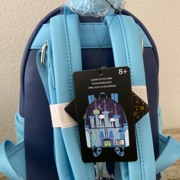 SALE!!! Loungefly Cinderella Castle Glow in the dark Disney backpack NWT main image 4